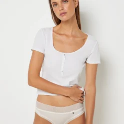 Hipster En Microfibre Bords Dentelle