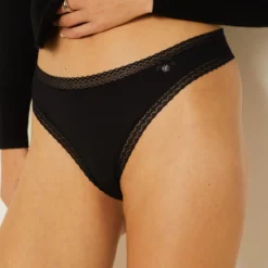 String En Microfibre Bords Dentelle -Magasin De Lingerie Etam 649181205 b