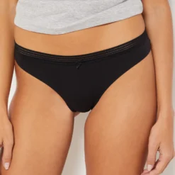 Lot De 3 Tangas En Coton Biologique -Magasin De Lingerie Etam 649673590 b
