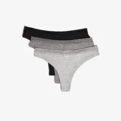 Lot De 3 Tangas En Coton Biologique -Magasin De Lingerie Etam 649673590 c