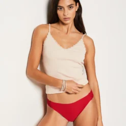 Culotte En Microfibre Et Dentelle