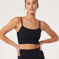 Brassière Triangle Côtelé Sans Coutures