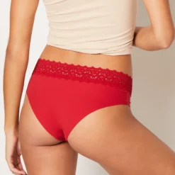 Hipster V-shape En Microfibre Et Dentelle -Magasin De Lingerie Etam 653460473 b