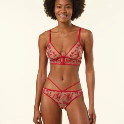 Tanga En Tulle Brodé Détails Liens -Magasin De Lingerie Etam 653518473 6