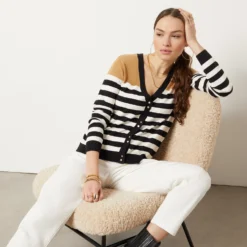 Gilet à Rayures En Maille 9 Gilet à Rayures En Maille -Magasin De Lingerie Etam 653573606 c