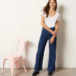 T-shirt Manches Courtes Col V 100% Coton -Magasin De Lingerie Etam 653574901 6