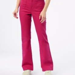 Pantalon Coupe Large En Coton Mélangé
