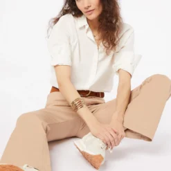 Pantalon Coupe Large En Coton Mélangé -Magasin De Lingerie Etam 653655283 6