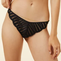 Tanga Brodé Bijou Amovible