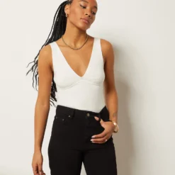 Jean Droit Taille Haute, 100% Coton -Magasin De Lingerie Etam 653729005 c