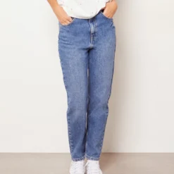 Jean Mom Taille Haute, 100% Coton