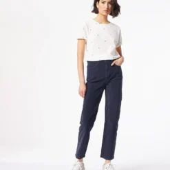 Pantalon Coupe Droite Côtelé