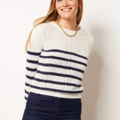 Pull En Maille à Rayures -Magasin De Lingerie Etam 653805706 c