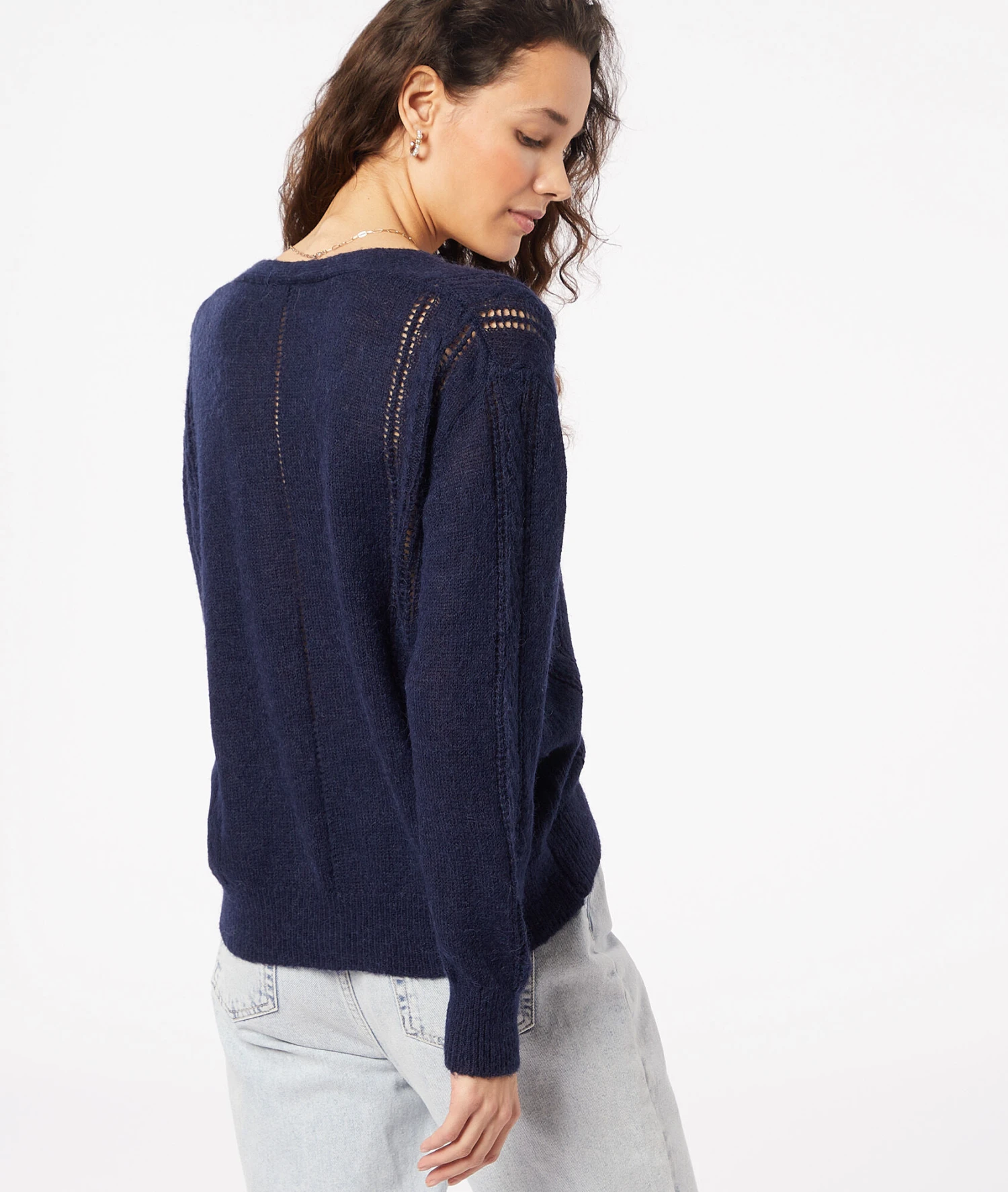 Gilet En Maille Ajourée 2 Gilet En Maille Ajourée – Image 2