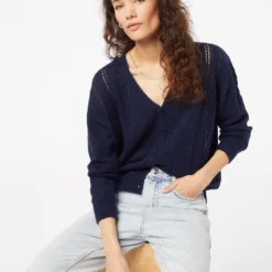 Gilet En Maille Ajourée