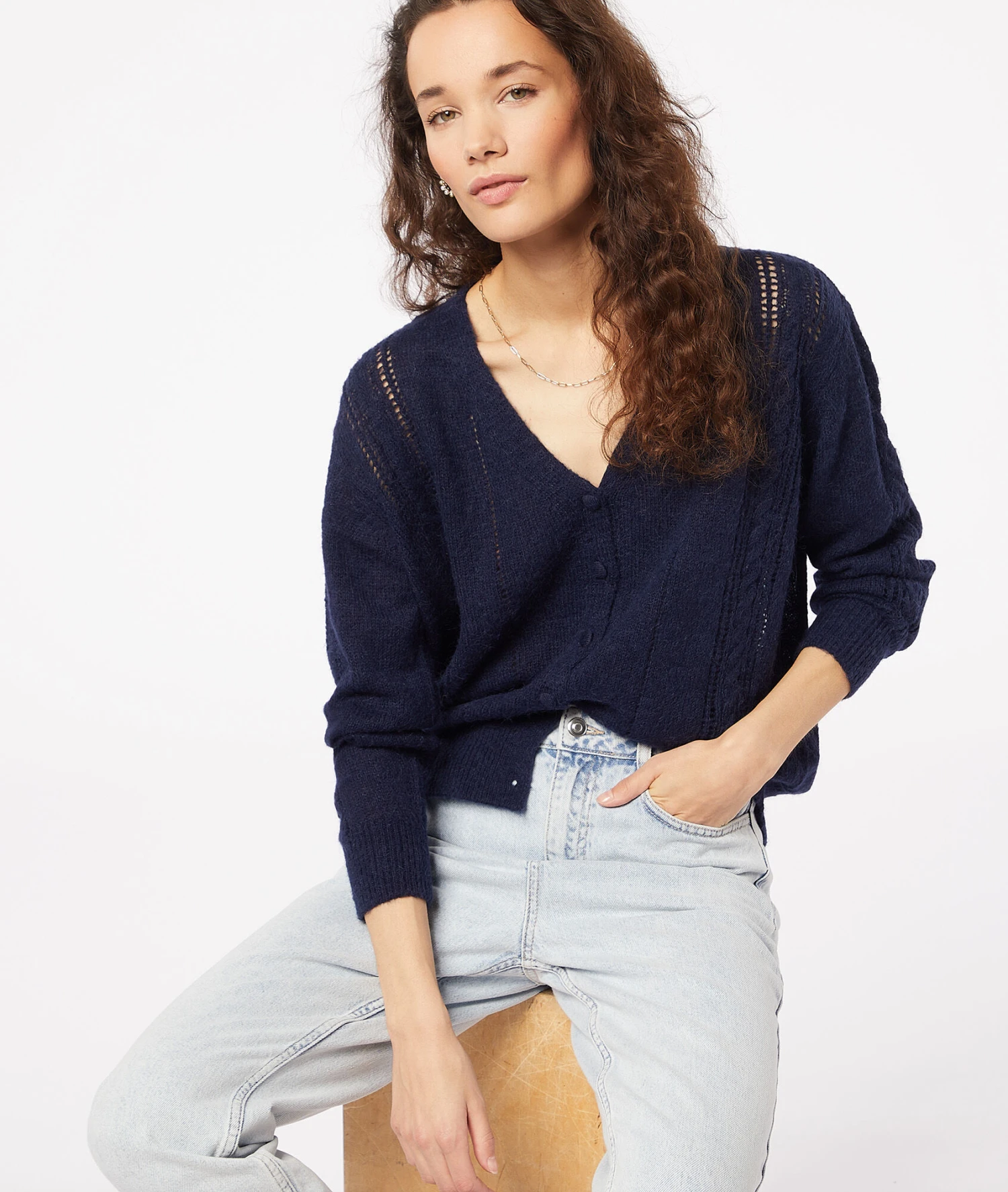 Gilet En Maille Ajourée 1 Gilet En Maille Ajourée