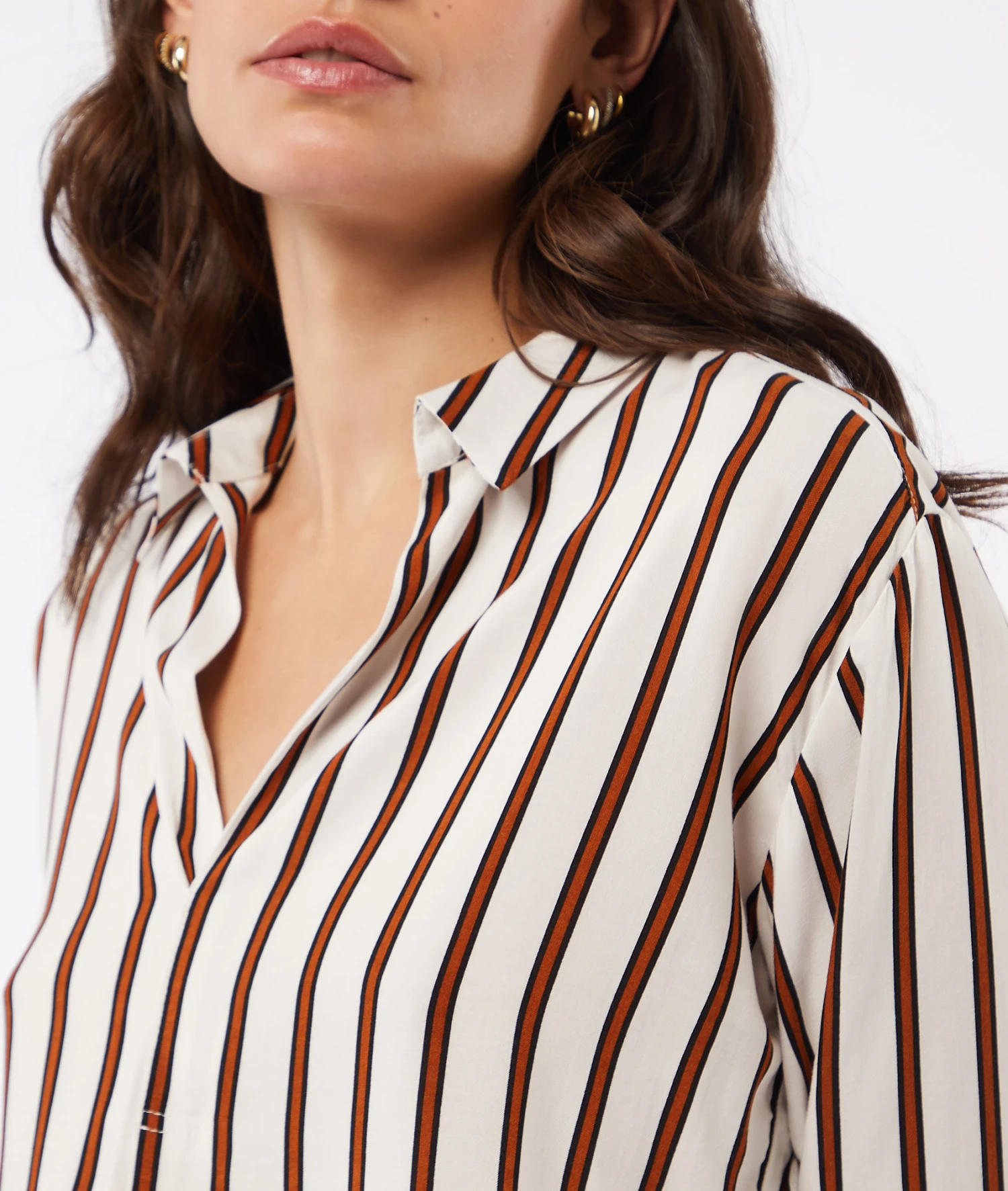 Chemise Manches Longues Rayée 4 Chemise Manches Longues Rayée – Image 4