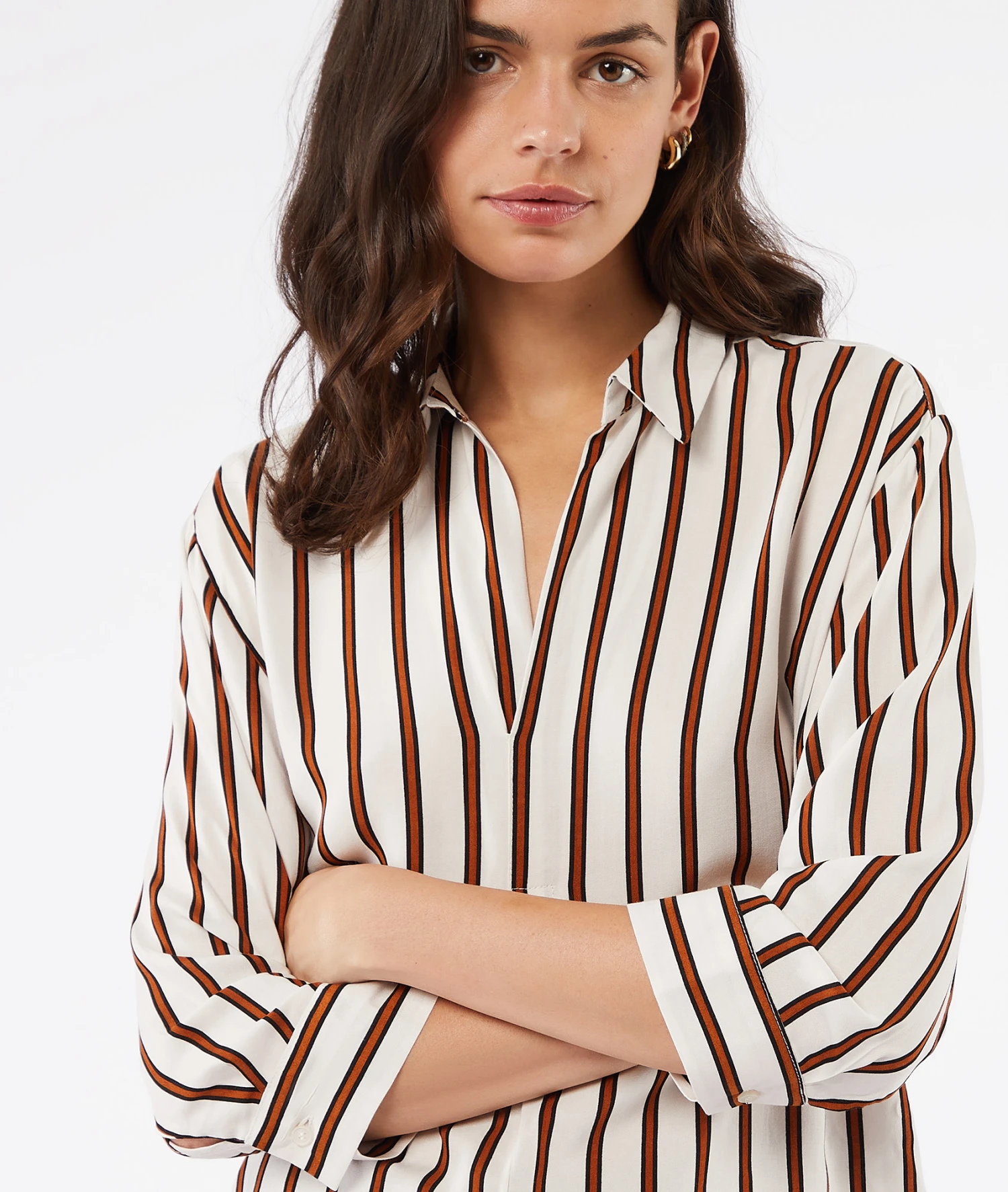 Chemise Manches Longues Rayée 5 Chemise Manches Longues Rayée – Image 5