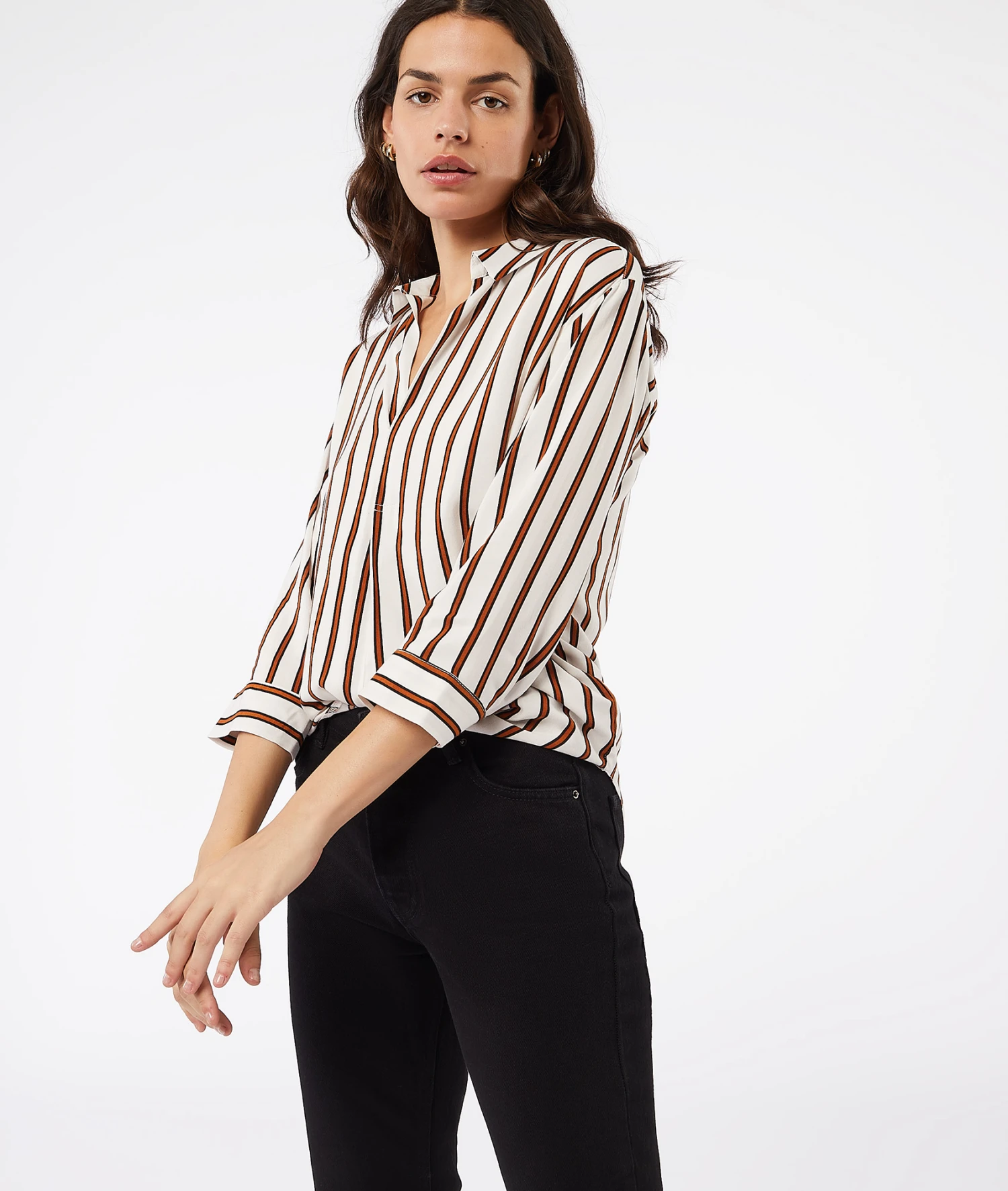 Chemise Manches Longues Rayée 1 Chemise Manches Longues Rayée