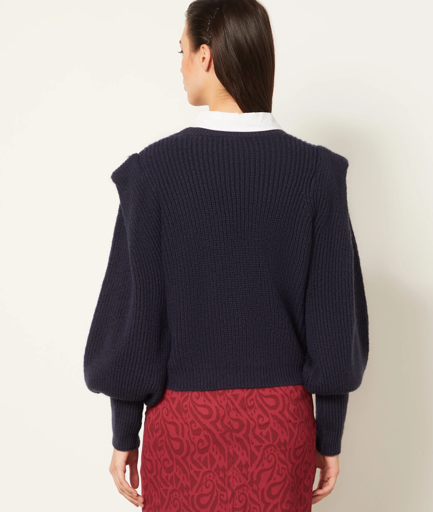 Pull En Maille Manches Bouffantes 2 Pull En Maille Manches Bouffantes – Image 2