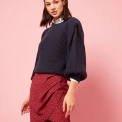 Pull En Maille Manches Bouffantes