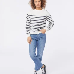 Sweat à Rayures En Coton Mélangé Personnalisable -Magasin De Lingerie Etam 653819180 6