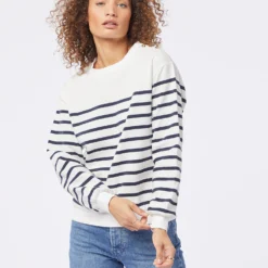 Sweat à Rayures En Coton Mélangé Personnalisable -Magasin De Lingerie Etam 653819180 c