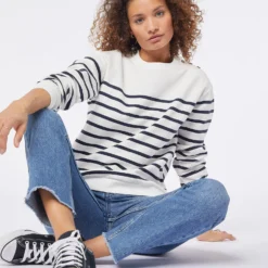 Sweat à Rayures En Coton Mélangé Personnalisable