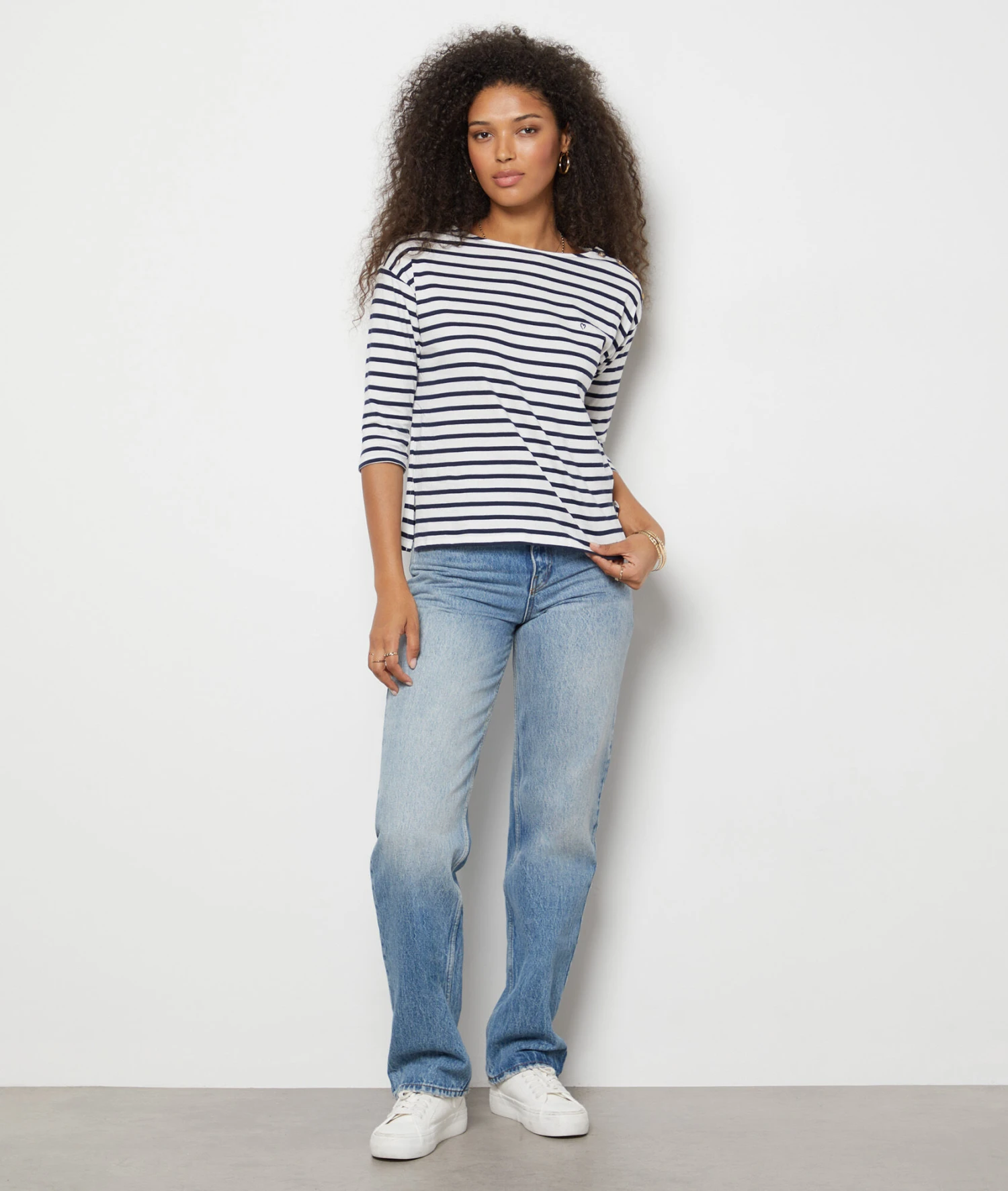 T-shirt Rayé Manches 3/4 3 T-shirt Rayé Manches 3/4 – Image 3