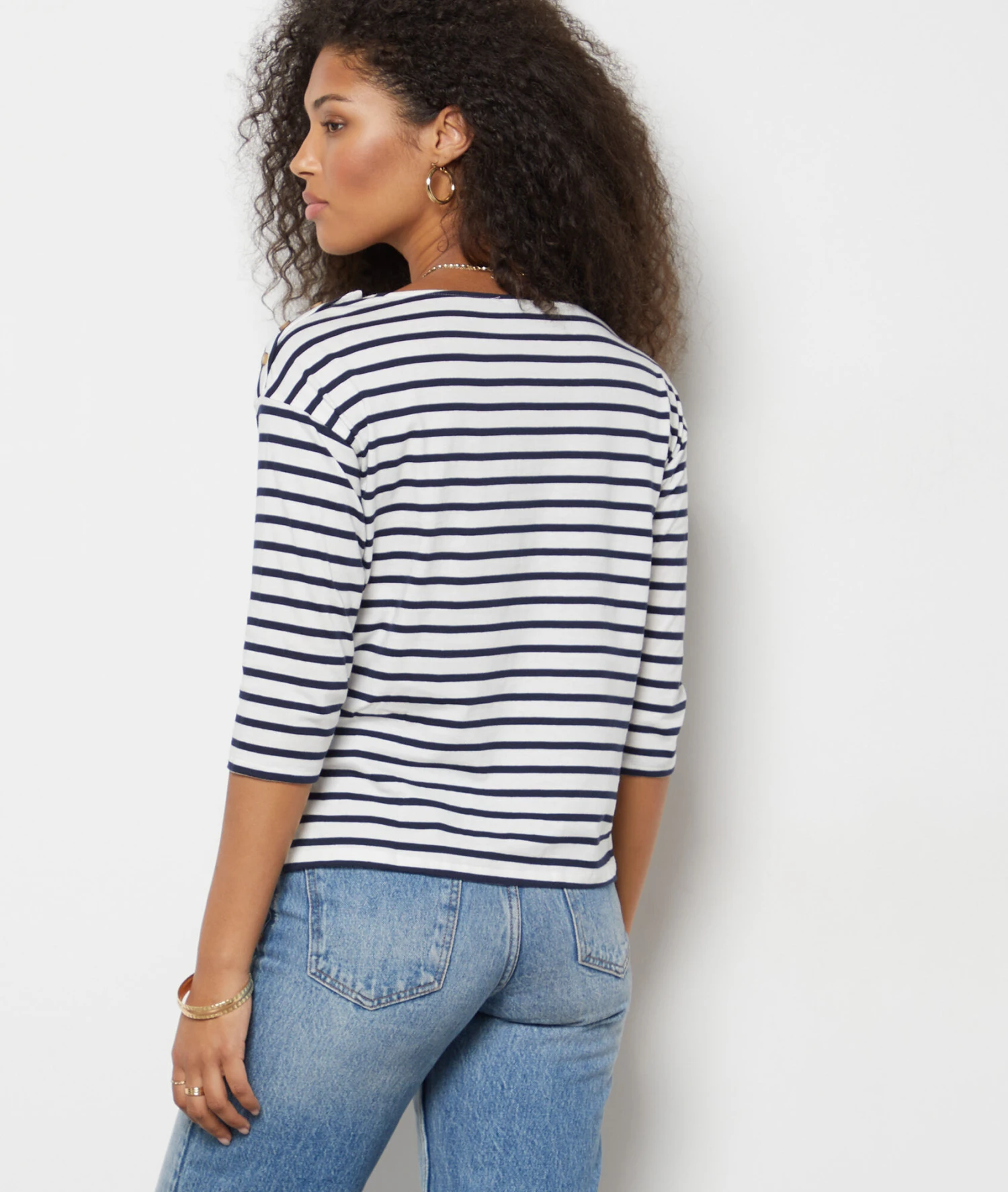 T-shirt Rayé Manches 3/4 2 T-shirt Rayé Manches 3/4 – Image 2