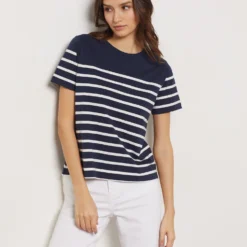 T-shirt à Rayures 100% Coton