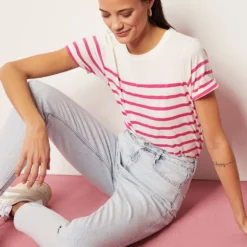 T-shirt à Rayures 100% Coton -Magasin De Lingerie Etam 653829671 c