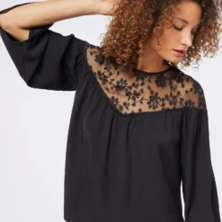 Blouse Fluide Détails Broderies