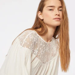 Blouse Manches 3/4 Avec Détails Broderie 9 Blouse Manches 3/4 Avec Détails Broderie -Magasin De Lingerie Etam 653867280 c