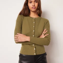 Gilet En Maille Côtelé