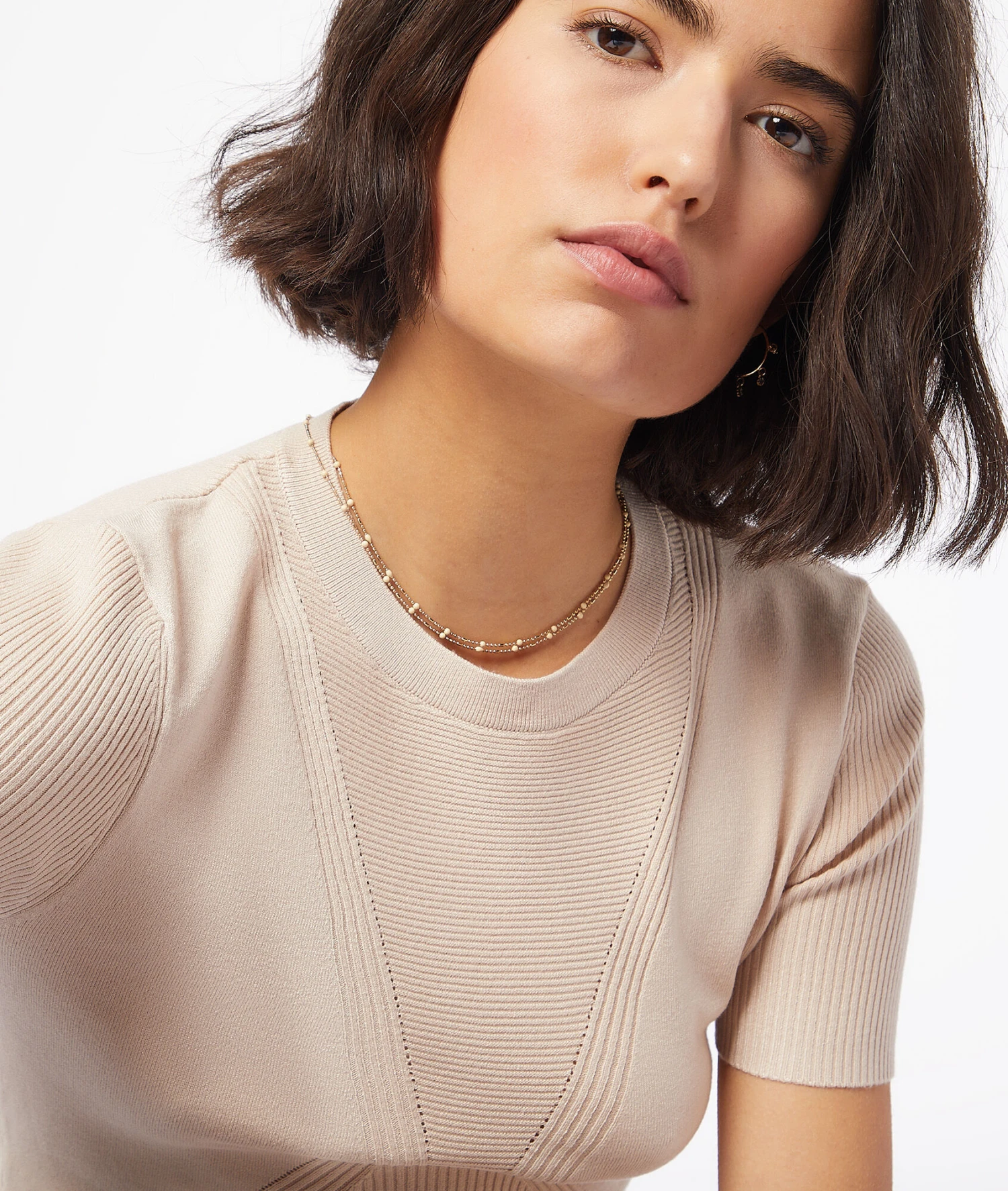 T-shirt Manches Courtes En Fine Maille 4 T-shirt Manches Courtes En Fine Maille – Image 4