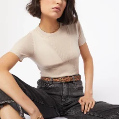 T-shirt Manches Courtes En Fine Maille