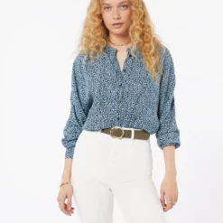 Blouse Imprimée Détails Brillants