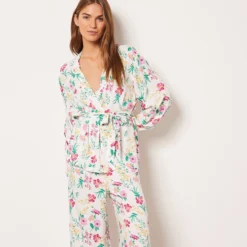 Pantalon De Pyjama Taille Haute Fleuri -Magasin De Lingerie Etam 653893790 c