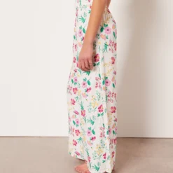 Pantalon De Pyjama Taille Haute Fleuri