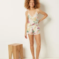 Caraco Fleuri Décolleté Dentelle -Magasin De Lingerie Etam 653893990 6