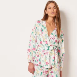 Déshabillé Court Fleuri