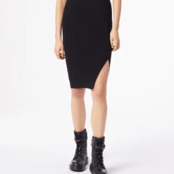 Jupe En Maille Avec Fente -Magasin De Lingerie Etam 653915505 c