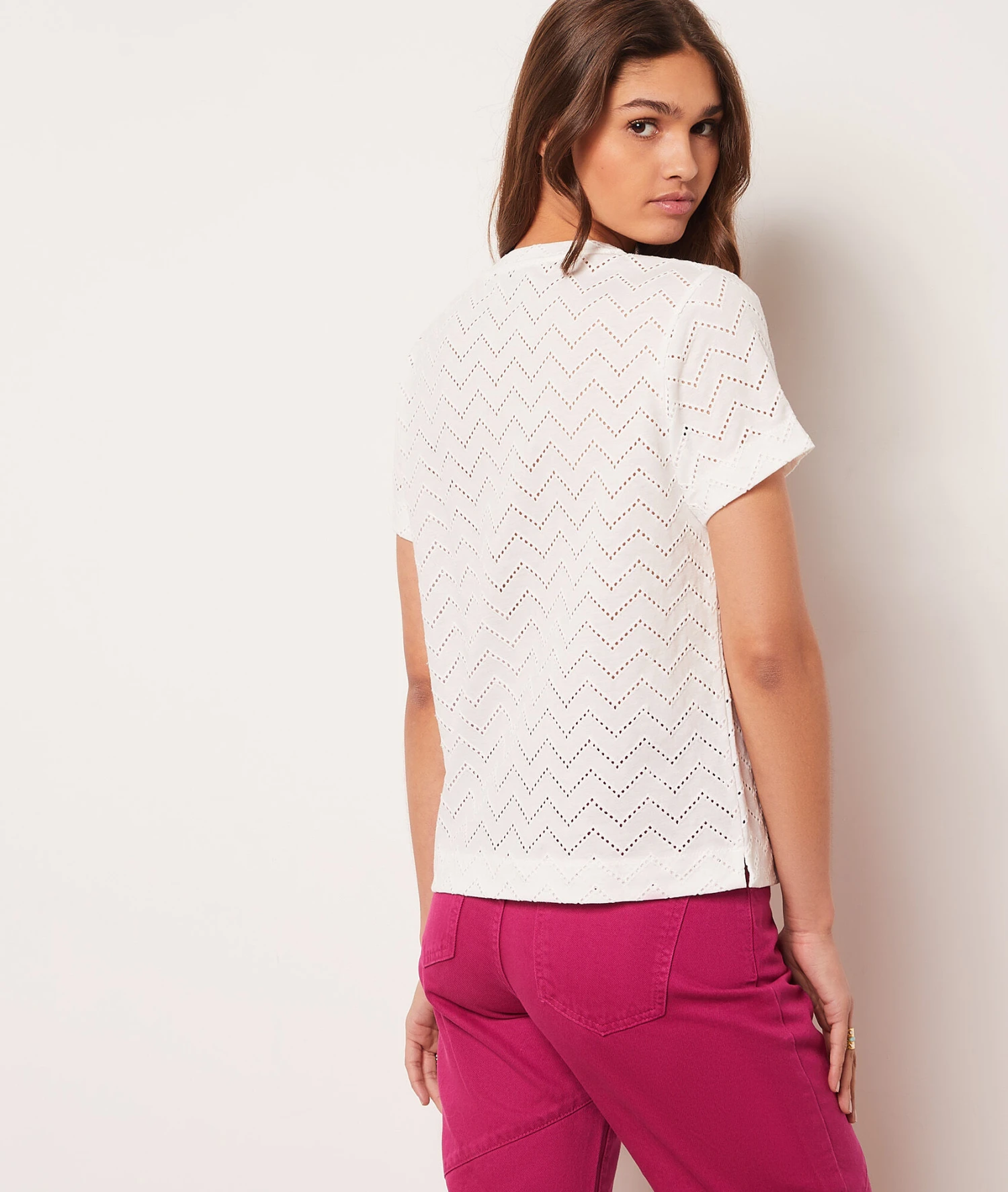 T-shirt Manches Courtes Ajouré 2 T-shirt Manches Courtes Ajouré – Image 2