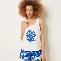 Débardeur Imprimé 100% Coton -Magasin De Lingerie Etam 653934201 c