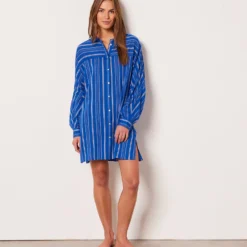 Chemise De Nuit Rayée -Magasin De Lingerie Etam 653944423 6