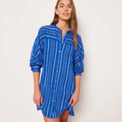 Chemise De Nuit Rayée