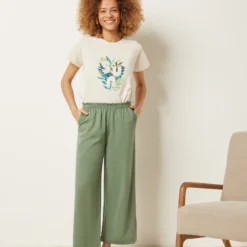 Pantalon De Pyjama 7/8 En Coton