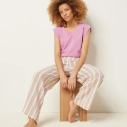 Pantalon De Pyjama En Lin Mélangé