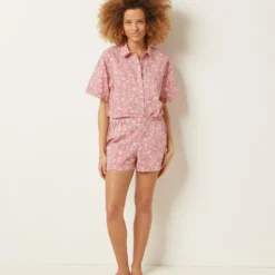 Short De Pyjama Imprimé 100% Coton